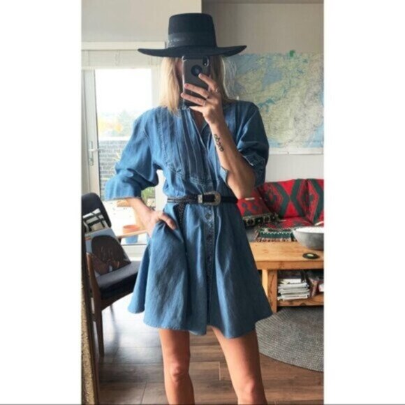 Vintage Ralph Lauren Western Denim Dress - Picture 4 of 12